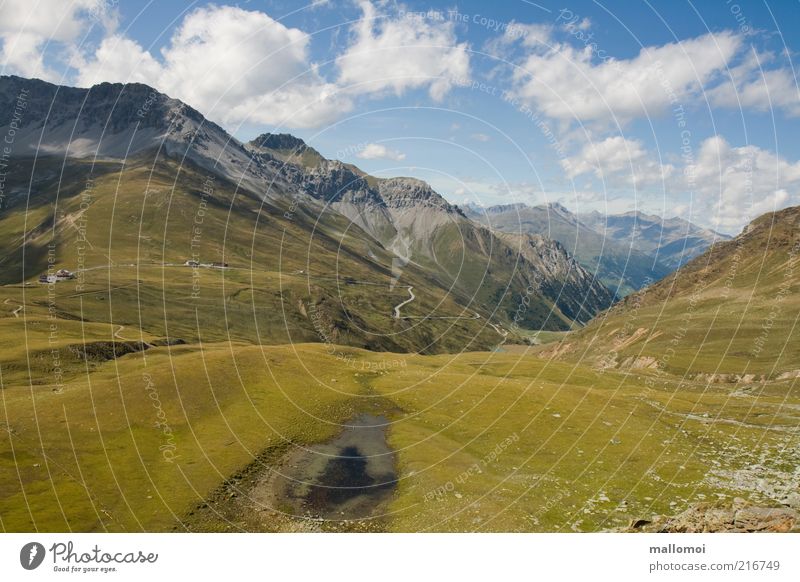 Schönes Fleckchen Ferien & Urlaub & Reisen Tourismus Ausflug Expedition Berge u. Gebirge Umwelt Natur Himmel Sommer Alpen Gipfel blau grün Aussicht Ferne