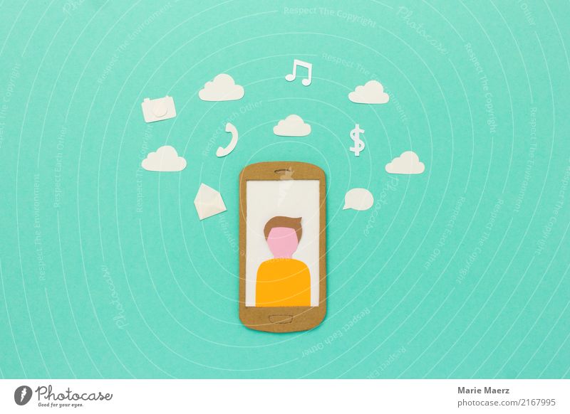 Handy Apps - Telefon, Kamera, Mail, Musik, Shopping kaufen Design Entertainment sprechen PDA Internet Mann Erwachsene 1 Mensch Medien bezahlen Kommunizieren