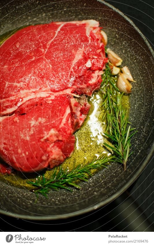 #A# vorher Kunst ästhetisch Fleisch Fleischgerichte Fleischfresser Fleischesser Fleischskandal Steak Steakhouse Rosmarin Knoblauch Olivenöl mediterran Pfanne