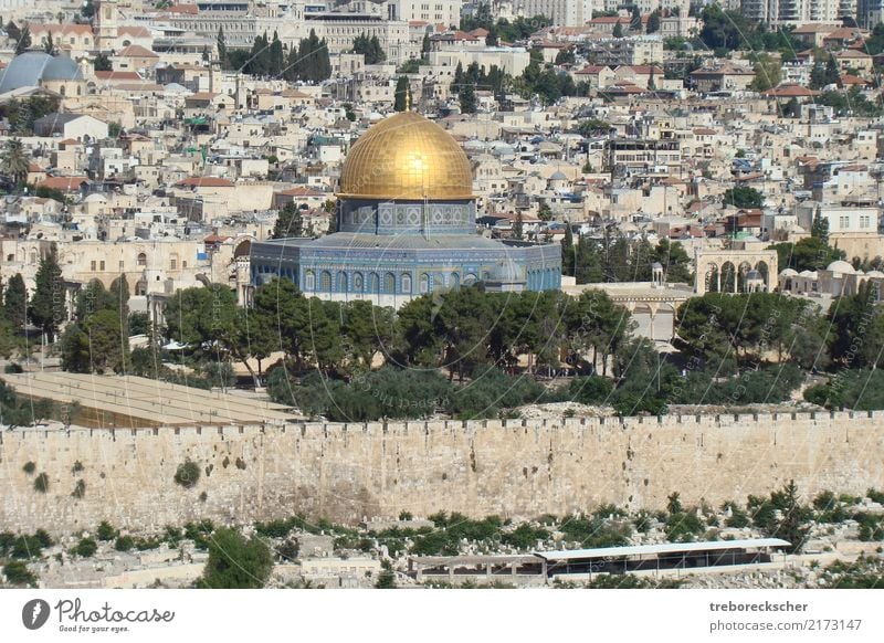 Felsendom im Tempelbezirk von Jerusalem Stil Design Ferien & Urlaub & Reisen Tourismus Ausflug Sightseeing Städtereise Haus Israel Stadt Stadtzentrum Altstadt