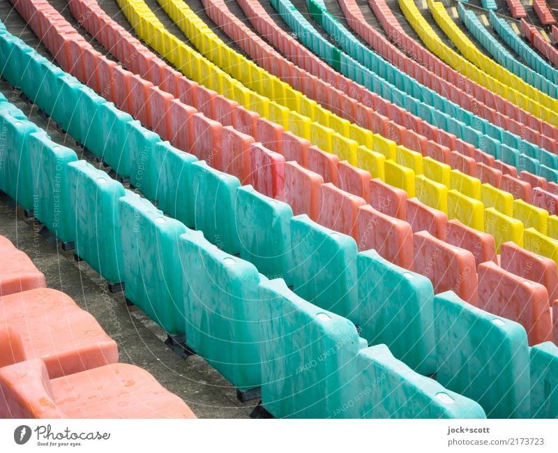 Rang für Rang Stil Tribüne Stadion Rangordnung Reihe Reihenfolge Prenzlauer Berg Sitz Sitzgelegenheit Sitzreihe Kunststoff Schilder & Markierungen Linie