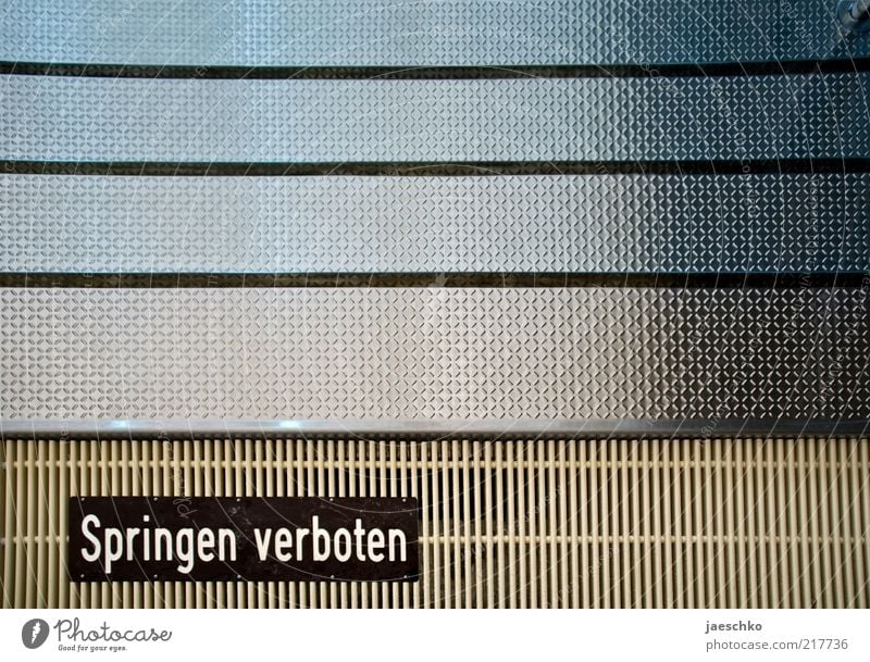 Autschn Wassersport Treppe Schriftzeichen Hinweisschild Warnschild springen Verbote Schwimmbad Schwimmhalle Beckenrand Einstieg (Leiter ins Wasser) Linie Metall