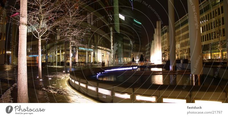 Frankfurter Welle (Panorama) Frankfurt am Main Nacht Langzeitbelichtung schwarz Panorama (Aussicht) Licht Architektur Wasser water night lights groß