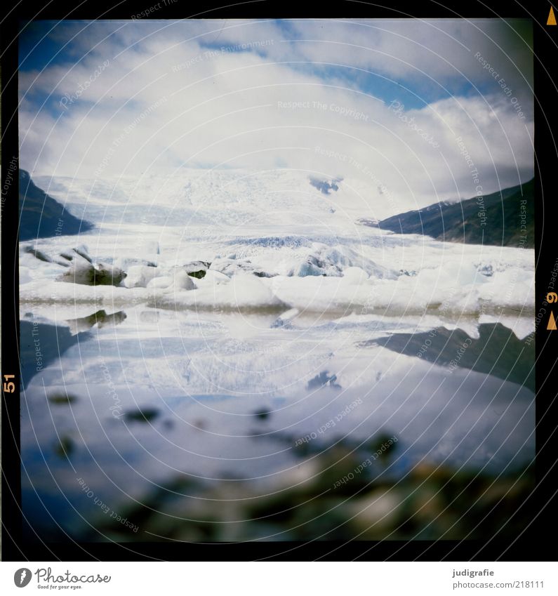 Island Umwelt Natur Landschaft Wasser Himmel Wolken Klima Klimawandel Eis Frost Gletscher See Fjallsárlón Gletscher Vatnajökull kalt natürlich wild Stimmung