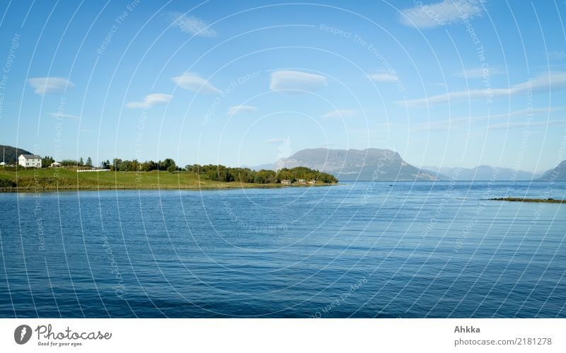 Sommeridylle, Norwegen, Meer, blau, schönes Wetter harmonisch Wohlgefühl Zufriedenheit Erholung ruhig Ferien & Urlaub & Reisen Sommerurlaub Landschaft