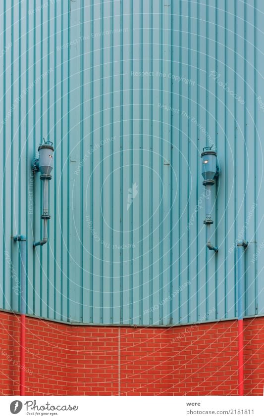 Blech mit Profil Haus Gebäude Architektur Fassade Stadt Dinge Geografie Profilblechwand Renovierung Sanieren Wand Farbfoto Außenaufnahme Detailaufnahme