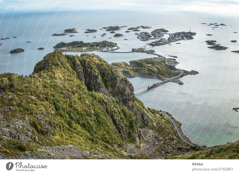 Hennigsvær, Lofoten, Inselarchipel mit komplexer Infrastruktur Ferien & Urlaub & Reisen Abenteuer Ferne Freiheit Meer Klettern Bergsteigen Umwelt Gipfel