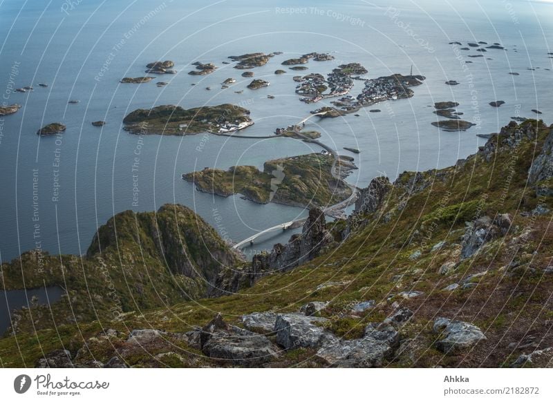 Inselwelt Sinnesorgane Ferien & Urlaub & Reisen Ausflug Abenteuer Freiheit Umwelt Natur Landschaft Küste Meer Henningsvær Dorf Hafenstadt Straße Wege & Pfade