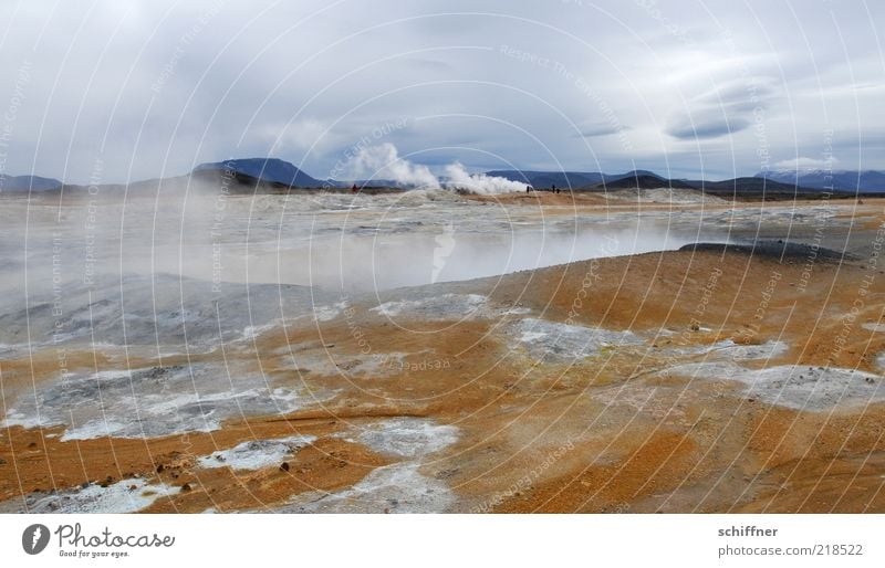 Teufelsküche Landschaft Urelemente Erde schlechtes Wetter Sturm Vulkan außergewöhnlich bedrohlich Verdunstung Wasserdampf Schwefelquelle Schwefelwasserstoff