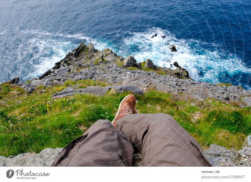 Farbwechsel Lifestyle Wohlgefühl Zufriedenheit Erholung Ferien & Urlaub & Reisen Freiheit Expedition Meer Leben Beine 1 Mensch Natur Landschaft Pflanze Wasser