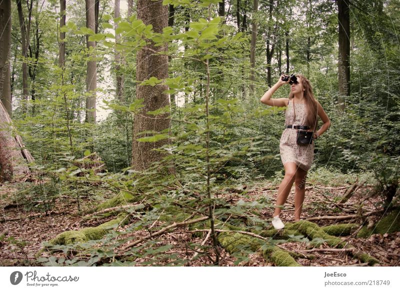 jugend forscht 04 Freizeit & Hobby Ferien & Urlaub & Reisen Abenteuer Freiheit Junge Frau Jugendliche Erwachsene Leben 1 Mensch Natur Sommer Pflanze Baum