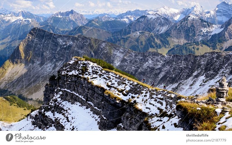 Sonniger Herbstbeginn im Karwendel Freizeit & Hobby Sport Fahrradfahren Mountainbike Umwelt Natur Landschaft Himmel Wolken Sonne Klima Wetter Schönes Wetter