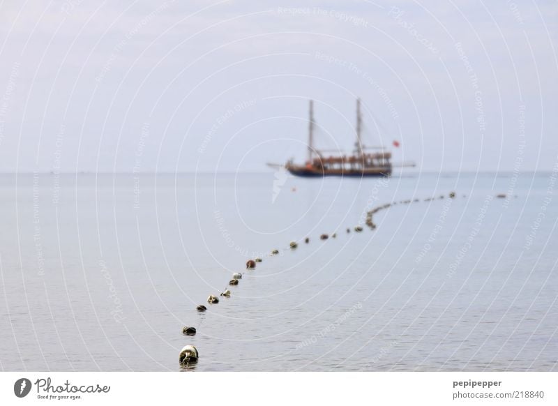 –__I__I___– Angeln Abenteuer Ferne Freiheit Sommer Meer Wellen Segeln Wasser Schönes Wetter Wind Küste Nordsee Ostsee Farbfoto Außenaufnahme Tag Silhouette