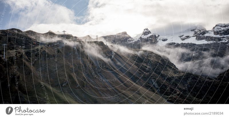 Engelberg Umwelt Natur Landschaft schlechtes Wetter Unwetter Schnee Felsen Alpen Berge u. Gebirge bedrohlich dunkel kalt Schweiz mystisch Naturgewalt