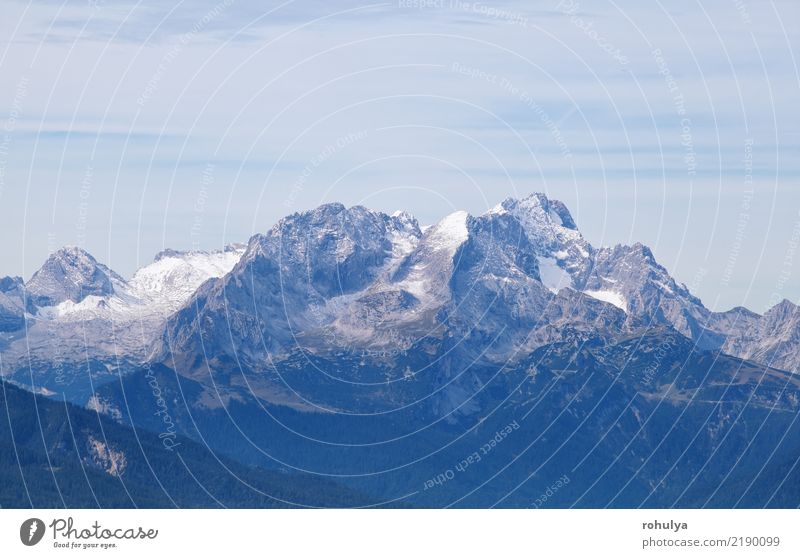 Karwendel Bergrücken und Himmel Ferien & Urlaub & Reisen Berge u. Gebirge Klettern Bergsteigen Natur Landschaft Herbst Winter Wetter Felsen Alpen Gipfel