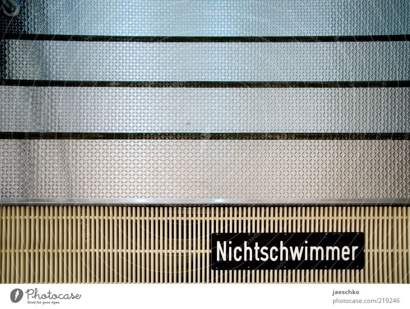 Nur mit Flügeln Schwimmbad vernünftig Hemmung Freizeit & Hobby Schwimmhalle Nichtschwimmer Nichtschwimmerbereich Schilder & Markierungen Hinweisschild Treppe