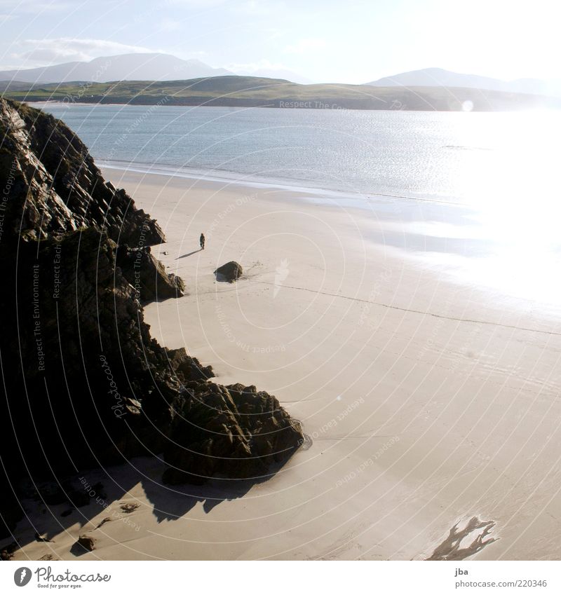 abfallen ruhig Ferien & Urlaub & Reisen Ausflug Ferne Freiheit Sommer Strand Meer Landschaft Urelemente Sand Wasser Winter Schönes Wetter Felsen Küste Bucht