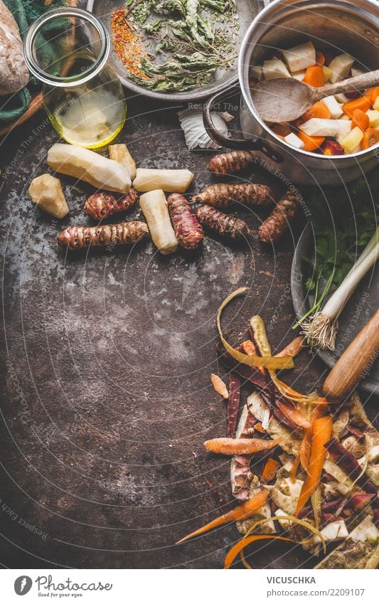 Vegetarisch Kochen mit Gemüse und Topinambur Lebensmittel Ernährung Mittagessen Abendessen Bioprodukte Vegetarische Ernährung Diät Geschirr Schalen & Schüsseln