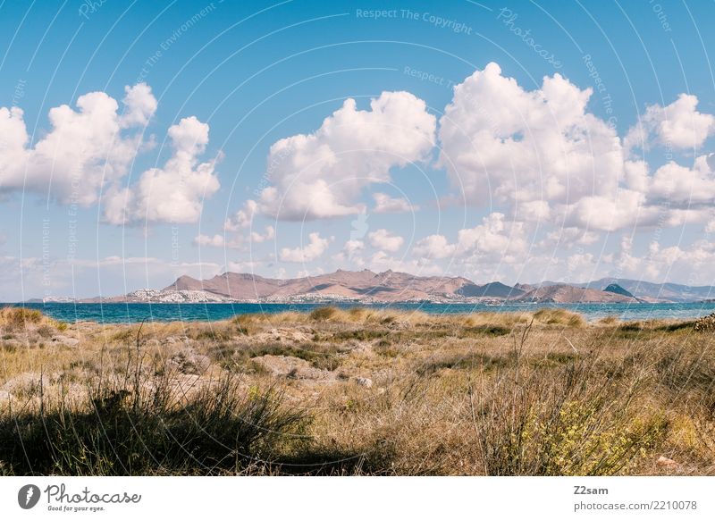 Kos Ferien & Urlaub & Reisen Strand Meer Insel Umwelt Natur Landschaft Himmel Wolken Sommer Schönes Wetter Gras Berge u. Gebirge Küste natürlich blau ruhig