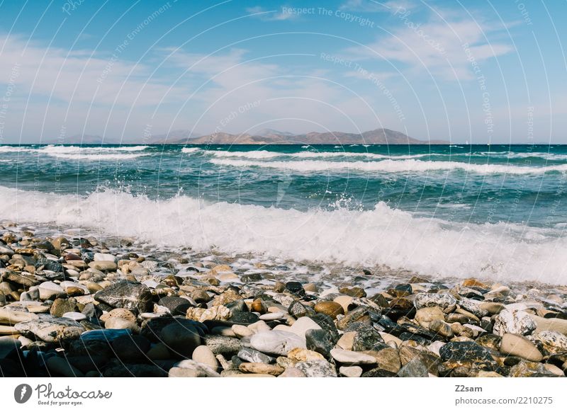 kos Ferien & Urlaub & Reisen Sommerurlaub Strand Meer Natur Landschaft Wasser Himmel Sonne Schönes Wetter ästhetisch Ferne frisch blau türkis Lebensfreude ruhig