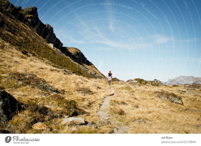 Wanderwetter VII Ferien & Urlaub & Reisen Tourismus Ausflug Abenteuer Ferne Berge u. Gebirge wandern feminin Frau Erwachsene 1 Mensch Umwelt Natur Landschaft