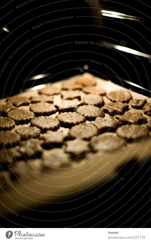 Kekse backen Teigwaren Backwaren Süßwaren Plätzchen Ernährung Backblech Backpapier Duft Winter Häusliches Leben Küche braun schwarz Farbfoto Gedeckte Farben