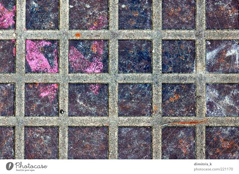 rostige Quadrate Industrie Platz Metall Stahl verblüht dreckig Verkleidung bügeln Grunge Rust Hintergrundbild Konsistenz Korrosion gealtert industriell