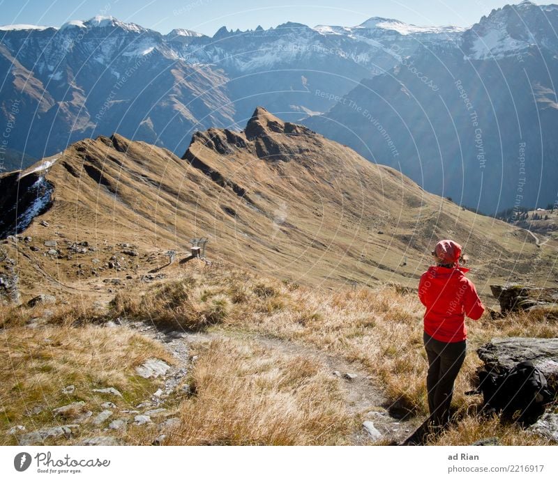 Wanderwetter X Fitness Ferien & Urlaub & Reisen Tourismus Ausflug Ferne Freiheit Berge u. Gebirge wandern feminin Frau Erwachsene 1 Mensch Umwelt Natur