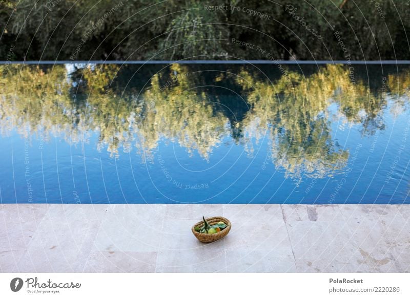 #A# Pool Kunst ästhetisch Schwimmbad Reichtum Erholung Wellness Idylle ruhig friedlich unberührt Wasseroberfläche Farbfoto mehrfarbig Außenaufnahme Experiment