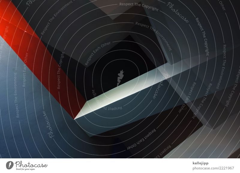 2 promille treppenhaus Architektur Mauer Wand drehen Doppelbelichtung Balken Strebe Konstruktion Stabilität Quadrat rot Treppenhaus Bauhaus