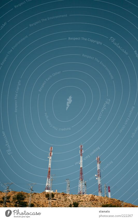 voller empfang Marokko Ferne Sommer Technik & Technologie Telekommunikation bedrohlich trist Fortschritt Kommunizieren Zukunft Sendemast Telefonmast Mobilfunk