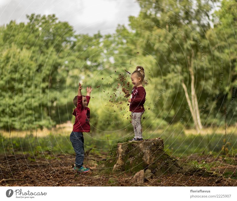 Herbst in Lüneburger Heide Freude Glück Freizeit & Hobby Spielen Ferien & Urlaub & Reisen Tourismus Ausflug Abenteuer Freiheit Kind Mädchen Junge Geschwister