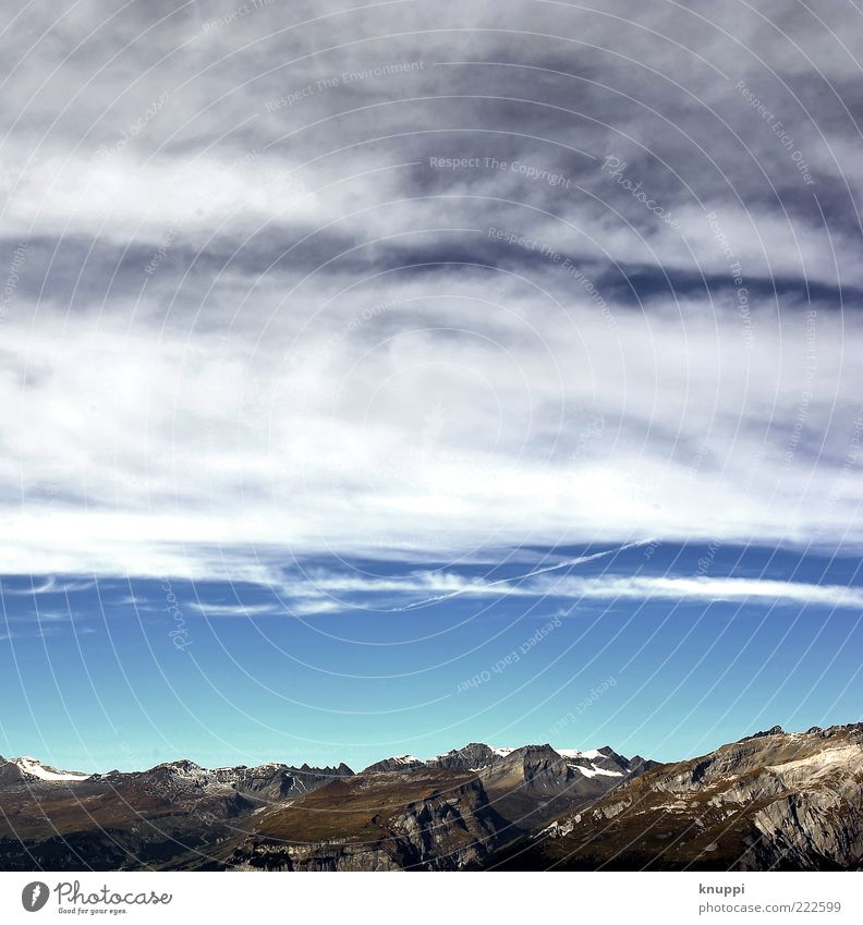 Bergkette Ferien & Urlaub & Reisen Ausflug Ferne Freiheit Berge u. Gebirge Umwelt Natur Landschaft Himmel Wolken Horizont Sonnenlicht Herbst Schönes Wetter