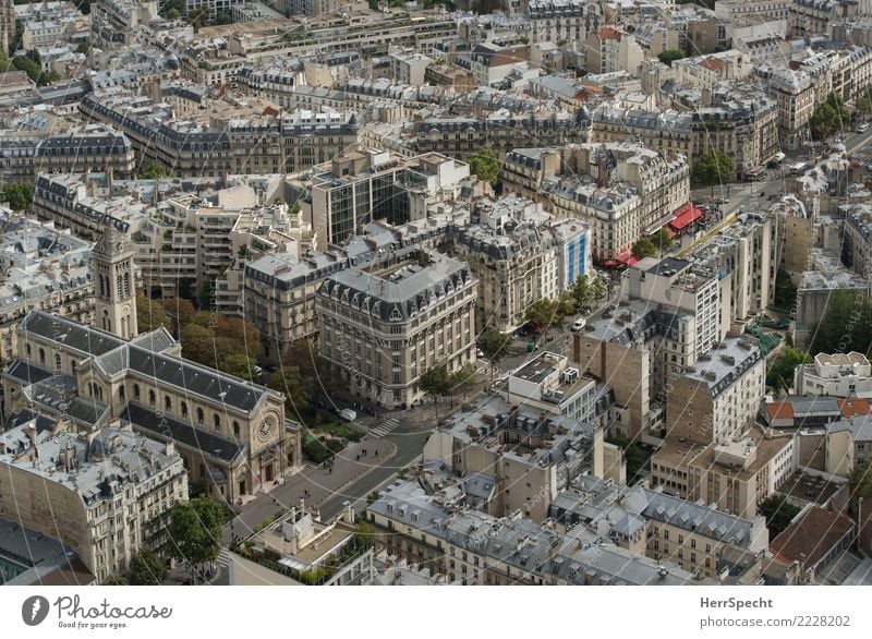 Paris von oben Ferien & Urlaub & Reisen Tourismus Ausflug Sightseeing Städtereise Montparnasse Hauptstadt Stadtzentrum Altstadt Fußgängerzone bevölkert Haus