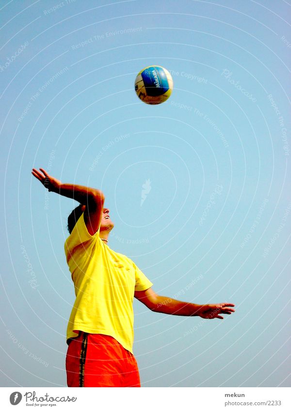 Vollyball Strand Mensch Ostsee Sport Ball