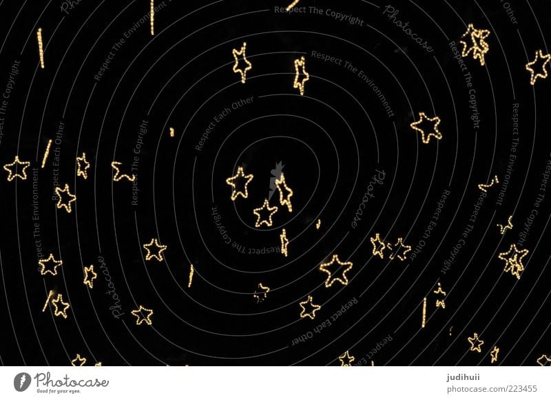 Sternenhimmel Dekoration & Verzierung Weihnachtsbeleuchtung Zeichen Stern (Symbol) Sternenzelt Sternenhaufen fliegen hängen leuchten dunkel glänzend gelb