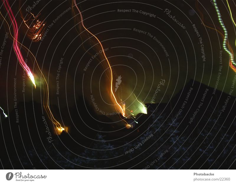 Himmelslichter II Silvester u. Neujahr Nacht Nachthimmel Party Freizeit & Hobby Feuerwerk Feste & Feiern Licht