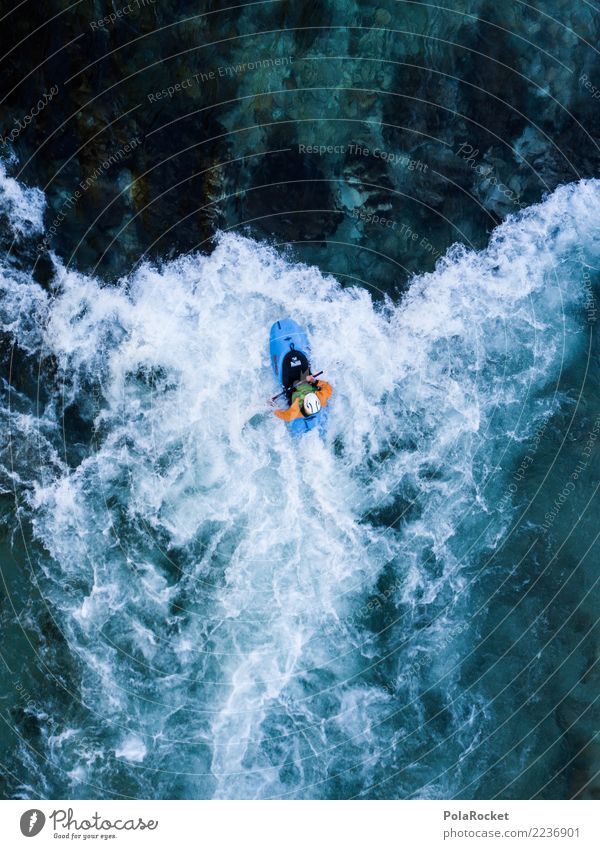 #S# Kajak Wildwasser I Wassersport Schwimmen & Baden extrem Sport Extremsport Extremsituation Abenteuer Fluss oben Wasserfahrzeug Paddeln Strömung bedrohlich