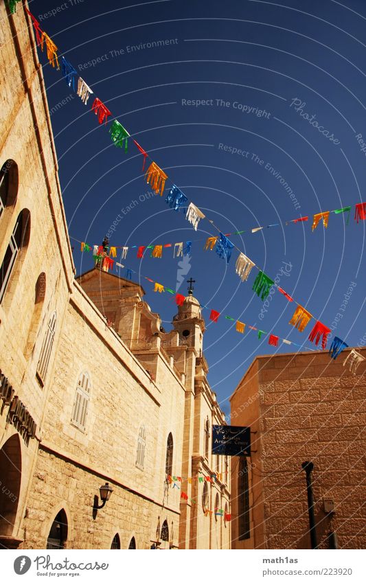 Bethlehem Haus Gebäude Mauer Wand Ferien & Urlaub & Reisen Farbfoto Außenaufnahme Textfreiraum oben Tag Menschenleer Reisefotografie Sehenswürdigkeit