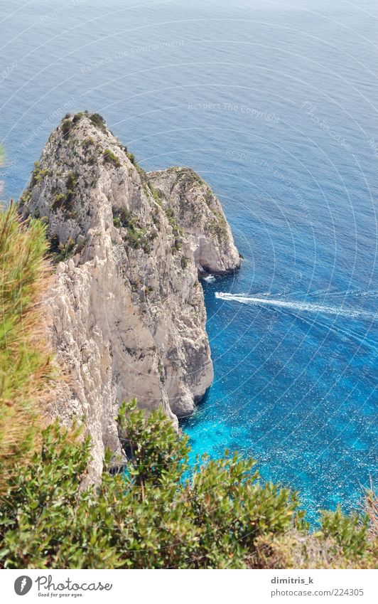 Meerespassage schön Ferien & Urlaub & Reisen Tourismus Sommer Sonne Strand Insel Berge u. Gebirge Natur Landschaft Pflanze Himmel Küste Wasserfahrzeug hoch