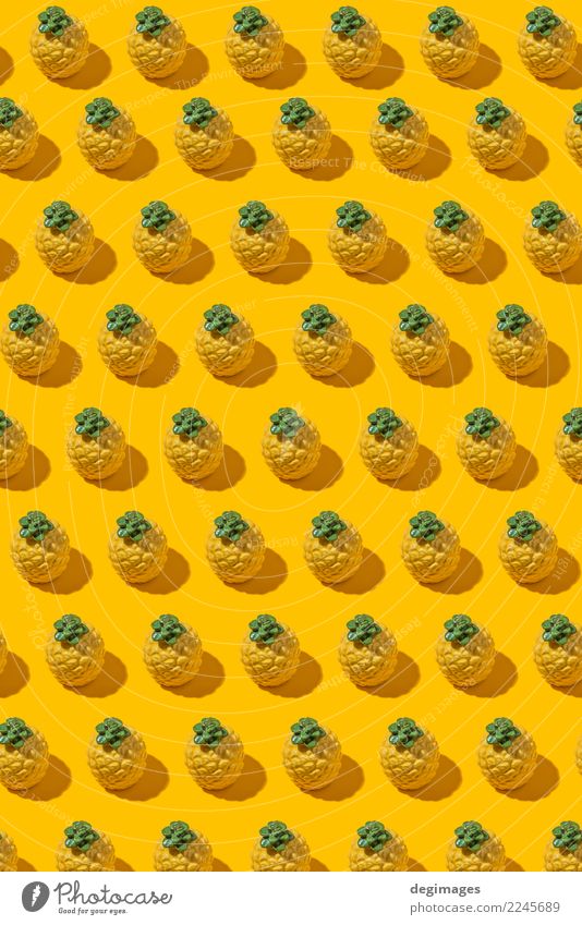 Ananas-Muster Frucht Stil Design Sommer Dekoration & Verzierung Natur Mode frisch natürlich saftig gelb weiß Farbe Hintergrund Lebensmittel tropisch Gesundheit