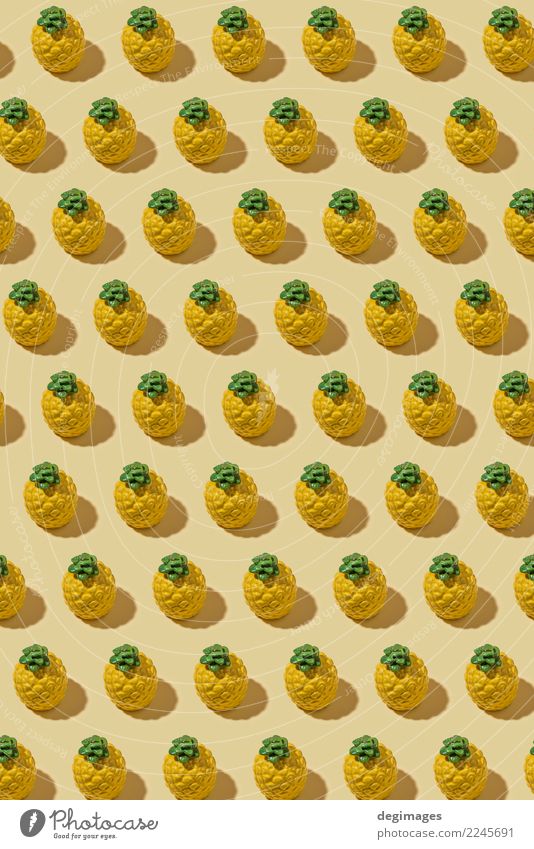 Ananas-Muster Frucht Stil Design Sommer Dekoration & Verzierung Natur Mode frisch natürlich saftig gelb weiß Farbe Hintergrund Lebensmittel tropisch Gesundheit