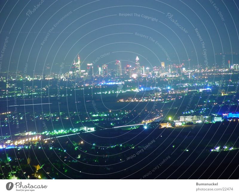 Frankfurt bei Nacht Frankfurt am Main Skyline