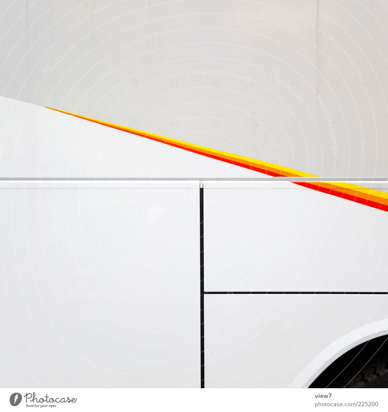 spitze. Fahrzeug Bus Reisebus Metall Linie Streifen dreckig dünn authentisch einfach Freundlichkeit frisch Billig einzigartig modern positiv weiß Beginn