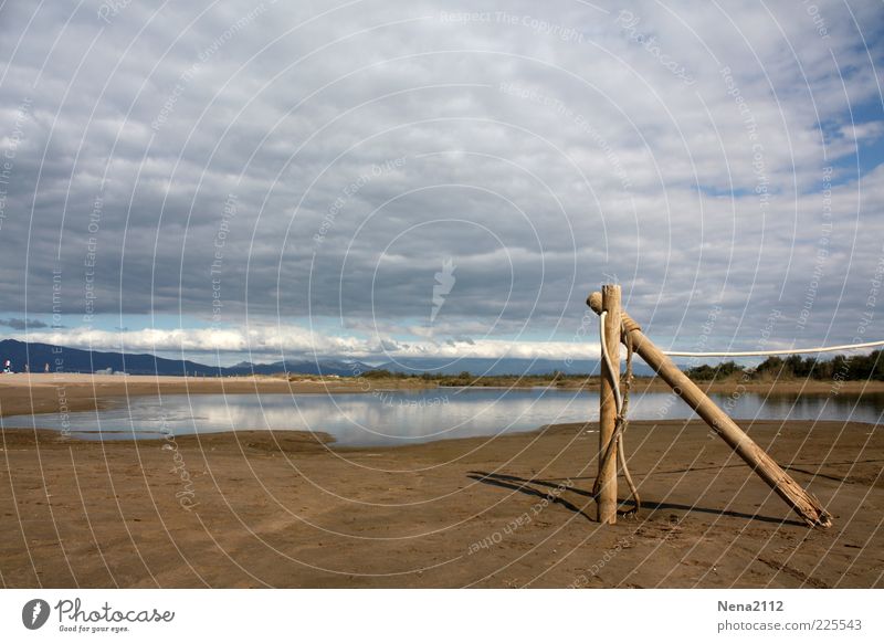 Urlaubsreif... Freiheit Strand Meer Umwelt Natur Landschaft Sand Wasser Himmel Wolken Gewitterwolken Horizont Sommer Herbst Klima Wetter Schönes Wetter blau