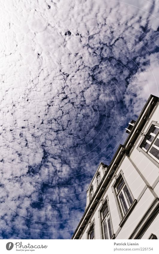 [500] Put your head towards the Air Umwelt Natur Himmel Wolken Sonnenlicht Klima Wetter Schönes Wetter Haus Bauwerk Gebäude Architektur Fenster Dach