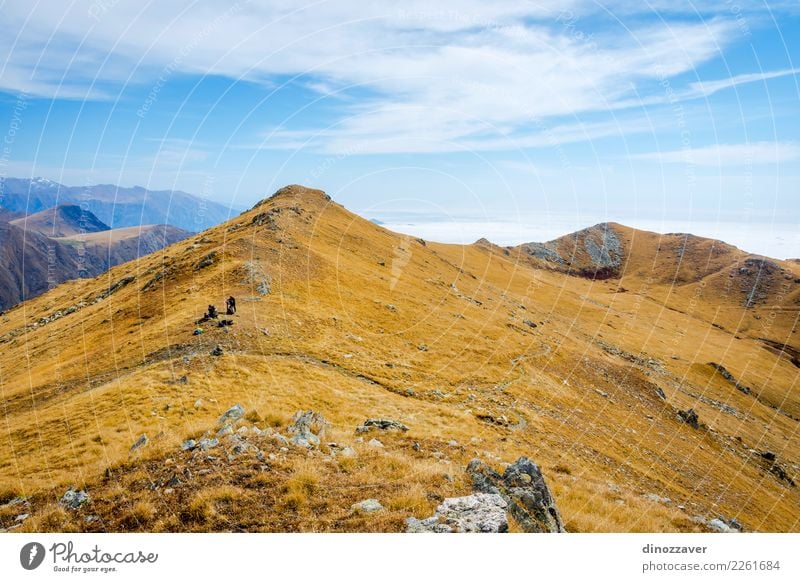 Goldene Berge in Nationalpark Lagodekhi, Georgia schön Ferien & Urlaub & Reisen Tourismus Abenteuer Sommer Sonne Schnee Berge u. Gebirge wandern Umwelt Natur