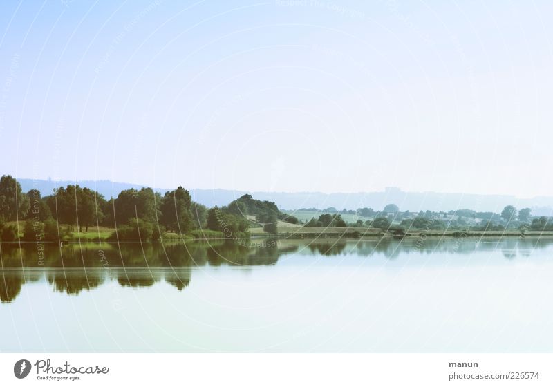 Ausflugsziel Ferien & Urlaub & Reisen Ferne Umwelt Natur Wasser Himmel Sommer Wiese Wald Hügel Seeufer Stausee Badesee natürlich schön Einsamkeit Erholung