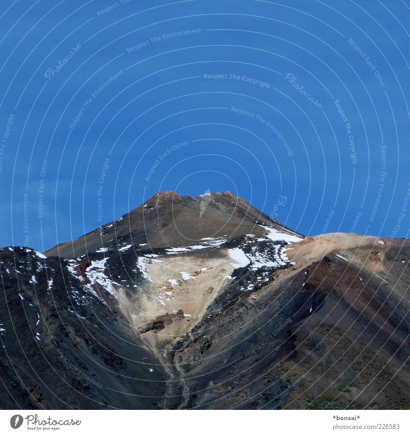 el grande pico Ferien & Urlaub & Reisen Berge u. Gebirge Natur Wolkenloser Himmel Schönes Wetter Schnee Cañadas NP Vulkan gigantisch groß hoch natürlich oben