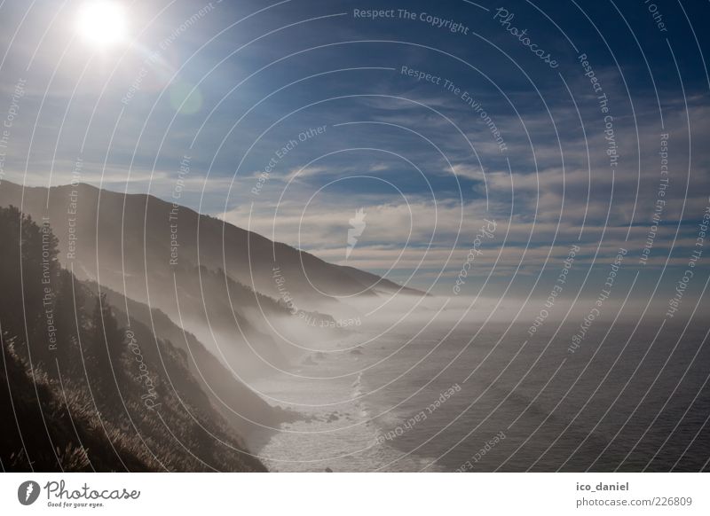 - küstennebel - Ferne Freiheit Strand Meer Umwelt Natur Landschaft Urelemente Wasser Himmel Wolken Horizont Sonne Sonnenlicht Winter Schönes Wetter Küste Bucht